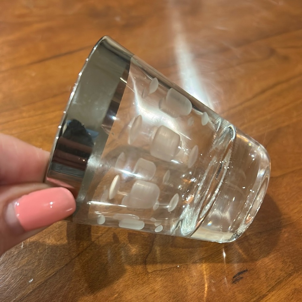Silver Rimmed MCM Cocktail glasses - Picture 6 of 6